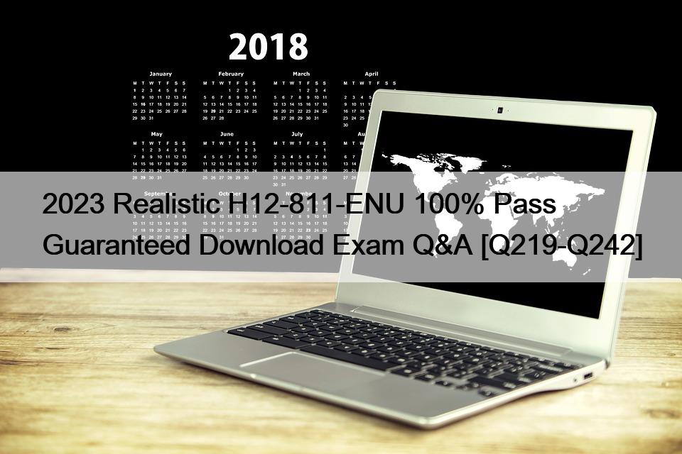 2023 Realistic H12-811-ENU 100% Pass Guaranteed Download Exam Q&A [Q219-Q242]